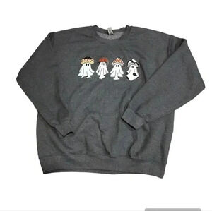 Gildon graphic sweatshirt Halloween ghost mushrooms